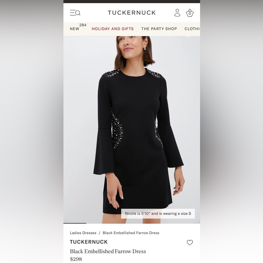 Tuckernuck black embellished mini dress. Absolutely stunning. True to size.